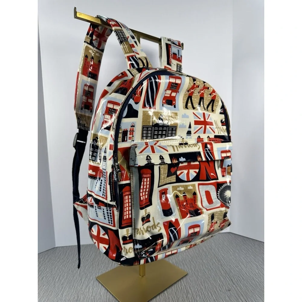 HARRODS London Iconic Backpack Nutcracker Guard Flag Doubledecker Bus PVC Coated